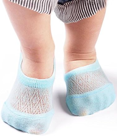 BabaMate 6 Pairs Toddler Socks - Anti-Skid No Show Baby Socks - Cotton Infant Socks for Boys and Girls
