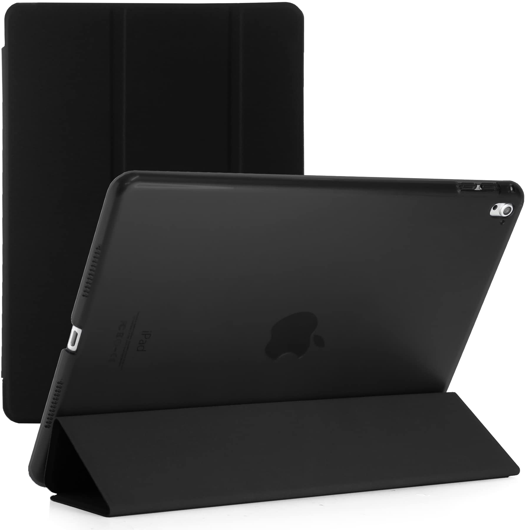 For Apple iPad Pro 9.7 2016 A1674/1675 Smart case Magnetic Stand cover with Wake/Sleep (Black)