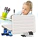 Scribbledo 10 Pack Double Sided Whiteboards Lined Dry Erase Board for Kids Ruled Writing Board Handwriting Practice for Kids Small White Board Dry Erase Boards Lines 9x12 Student 10 Dry Erase Markers