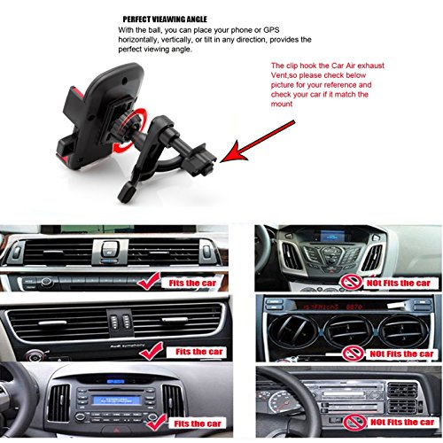 Universal Air VentPhone Car,iBarbe Smartphone Car Air Vent Mount Holder Cradle Compatible with iPhone X 8 8 Plus 7 7 Plus SE 6s 6 Plus 6 5s 5 4s 4 Samsung Galaxy S6 S5 S4 LG Nokia and More-yellow