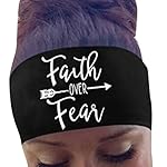 Ladies Headband, Mosunx(TM) Letter Sports Yoga Sweatband Gym Stretch Hair Band (Black B)