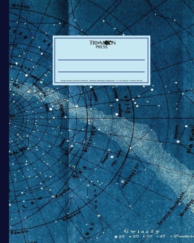Vintage Celestial Composition Notebook: College Ruled Writers Notebook for School, Teachers, Students & Offices