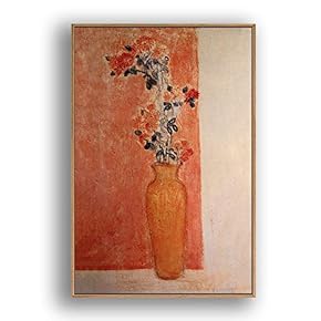 Framed Canvas Wall Art for Living Room, Bedroom Elegant Vase Plants by Sanyu Canvas Prints for Home Decoration Ready to Hanging - 16x24 inches