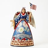 Jim Shore for Enesco Heartwood Creek Angel with Fireworks Scene Figurine, 10.5-Inch