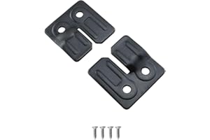 HJGarden 2pcs Black Furniture Fixed Flat Thickened Connectors Fasteners Hardware Accessories Dining Table Horizontal Straight