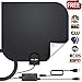 [2019 Newest] TV Antenna, Double-Sided Digital Indoor HDTV Amplified Antennas 140+ Miles Range with Smart Switch Amplifier Signal Booster, Free Local Channels 4K HD 1080P VHF UHF All TV's - 17ft Cable