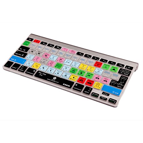 XSKN Adobe Premiere Shortcuts Keyboard Skin Silicone Hotkeys Keyboard Cover for Macbook Air 13 & Macbook Pro 13 15 17, Retina (US / European ISO Keyboard)