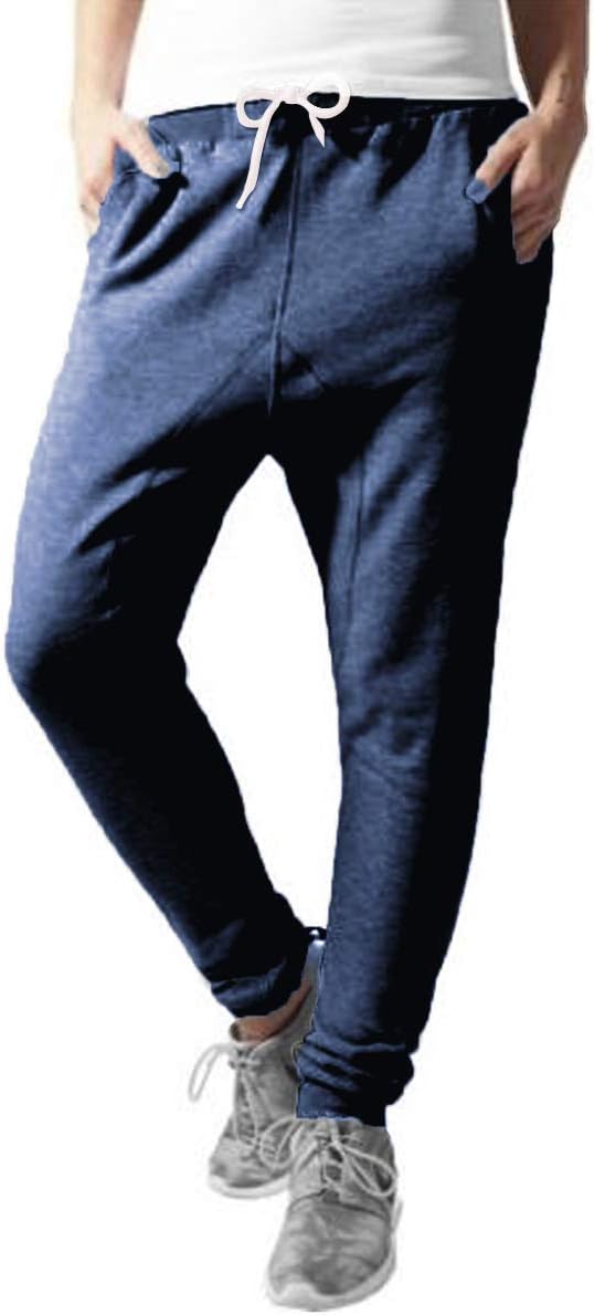 Minni RossaLadies Womens New Cotton Sweatpants Drop Crotch Sportswear Casual Jogger Bottoms Gym