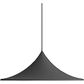 Golden Lighting Vistara 1-Light 20in Pendant in Sand Black
