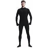ATHX Men's and Women's Bodysuit Costume Back Zipper Spandex Headless Halloween Cosplay Unitard Stretchy Zentai Skin Suit