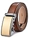 Fire Kirin Men's Leather Ratchet Dress Belt- Length is Adjustable - Delicate Gift Box (Waist Size:26-36