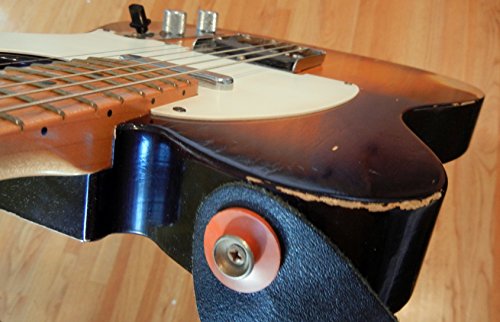 Original Burnt Orange Silicone Rubber Guitar Strap Locks - Grolsch Style - Classic and Reliable - Made In The USA! (4-Pack)