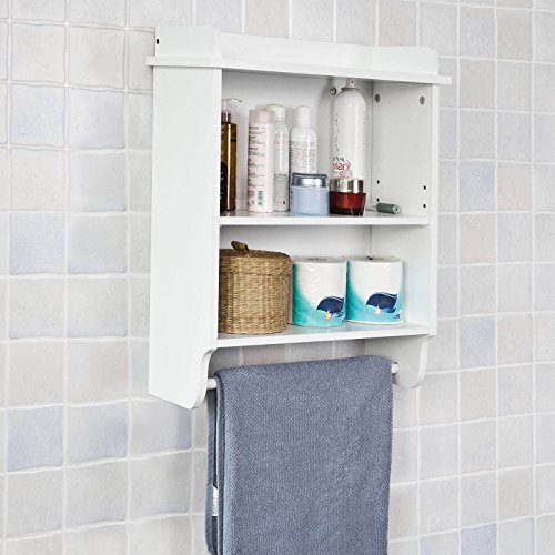 Haotian Wall Shelves,Wall rack,Wall Cabinets ,Wall-Mounted Cabinets ,Storage Racks, Hanging Entryway Shelf,Storage Shelf ,and Coat Rack Wall Shelf with Hooks (FRG239-W)