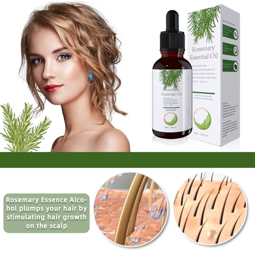 Rosemary Oil For Hair, Natural Rosemary Oil Hair Growth, Rosemary Oil For Women And Men, Nourishes Scalp (60ML)