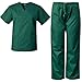 MedGear Men's Scrubs Set Multi-Pocket Top & Pants, Medical Uniform 7890