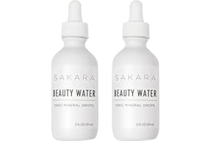 SAKARA Beauty Water Drops, 60 Servings - Trace Mineral Drops for Water, Mineral Water Liquid Magnesium, Chloride, Sodium, Potassium, & Boron Supplements, Liquid Vitamins Multi Minerals Supplement
