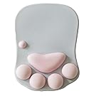 [Cat Paw] Soft Silicone Wrist Rests Cute Wrist Cushion Mouse Pad,Grey,7.6x10.2''