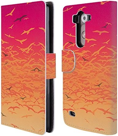 Official Amy Sia Flock Together Sunset Animal Prints Leather Book Wallet Case Cover For LG G3 S / G3 Beat / G3 Vigor