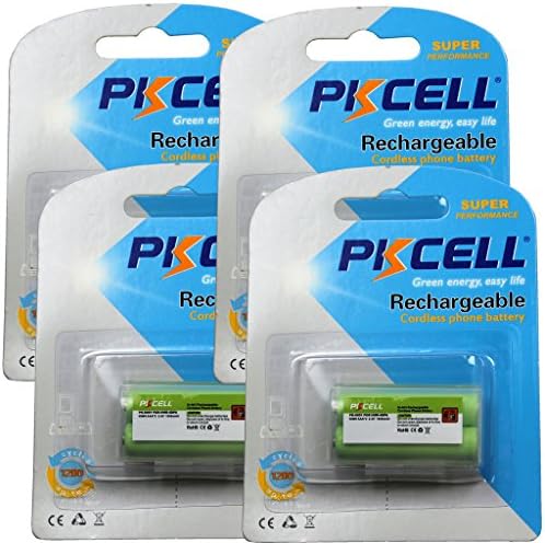 Cordless Phone Replacement Rechargeable Ni-MH 1000mAh Battery Pack, Compatible with Panasonic Original Manufacturers Part OEM No. HHR-4DPA HHR4DPA, 4-Pack