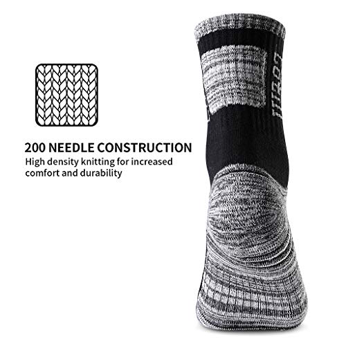 Cotill 3 Pairs Hiking Walking Trekking Socks for Men and Women, Light Breathable Wicking Performance Cushion Anti Blister Casual Crew Athletic Socks for Outdoor - Image 5