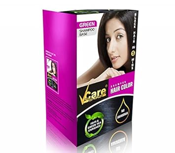 Vcare Shampoo Hair Color, Black, 25ml