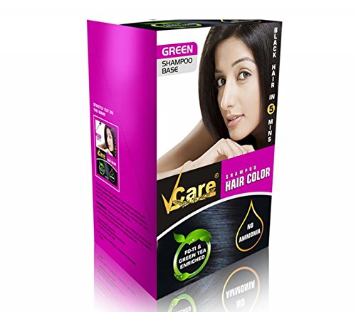 Buy Vcare Shampoo Hair Color Black 15ml Pack Of 10 Online At