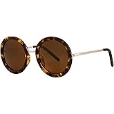 JOOX Polarized Retro Round Sunglasses for Women, Vintage Oversized Ladies Sun Glasses with 100% UV Protection Lens