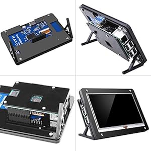 Touch screen resistivo da 5 pollici kuman con custodia protettiva Modulo display LCD TFT HDMI 800x480 per Raspberry Pi… - immagine 6