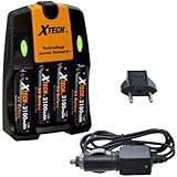 Xtech 4 AA Ultra High Capacity 3100mah Rechargeable