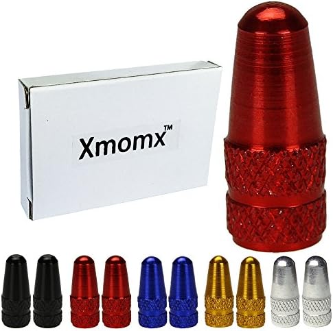 Xmomx 2 PCs in Each 5 Colors Bike Bicycle Road Racing Coloured Metal Valve Cap Dust Covers