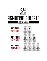 Agmatine Sulfate 500 mg - 60 cápsulas vegetarianas - Módulo niveles de óxido nítrico - Resistencia y bombas - por BNB Suplementos