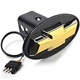 CHEVROLET CHEVY Hitch Cover - Licensed LED Light Trailer Towing Receiver Hitch Cover Chrome 6062