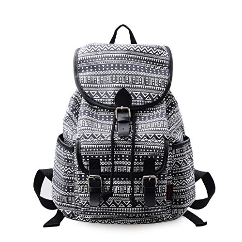 Lt tribe womens canvas backpack shoulder bag travel col…