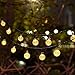 LOENDE Christmas Lights Globe String Lights Waterproof Outdoor String Lights Warm White 8 Mode Solar Powered String Lights for Christmas Wedding Camping Lawn Garden Bedroom Party Patio Decor