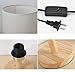 Wood Table Lamp, HQOON Bedside Table Lamps for Bedroom, Living Room,LED Night Stand Lights with Fabric Linen Shades,Modern Japanese Square Desk Lamp, Warm White Lighting Bulb E27 (Included)
