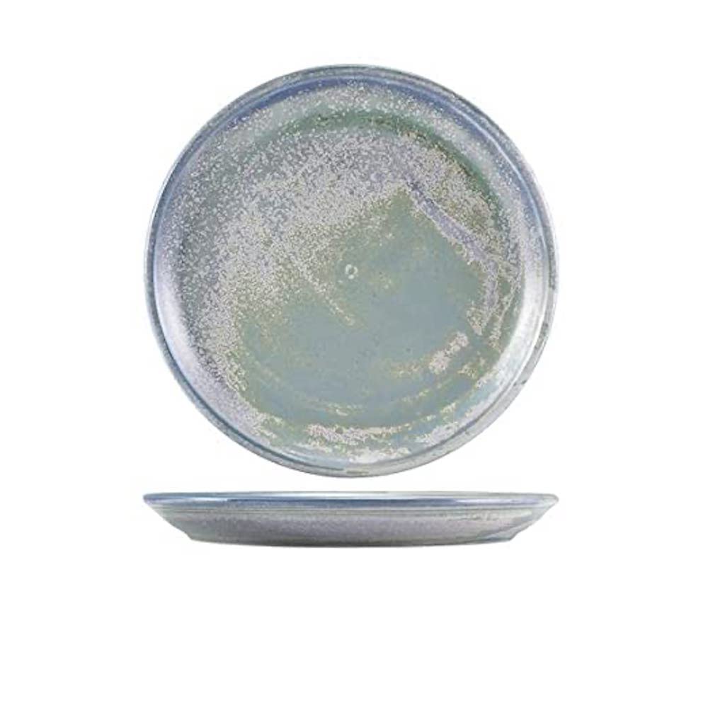 Genware Terra Porcelain Seafoam Coupe Plate, 24cm, CP-PSF24, Pack of 6