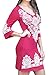 Lovaru Women's V Neck Floral Printed Cuff Detail Bodycon Short Dress