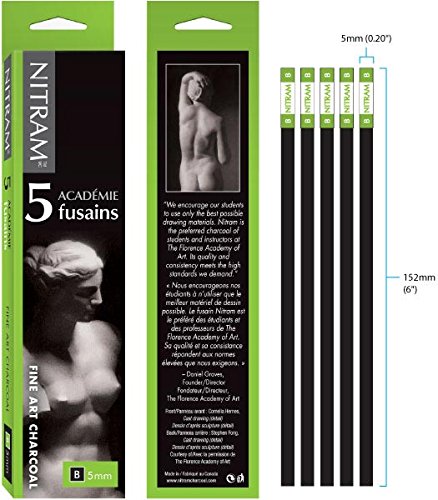 Nitram Academie Charcoal B Soft 5 Sticks