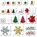Aneco 150g/6000 Pieces Christmas Confetti Pentagram,Snowflake,Santa,Pine,Merry Christmas Alphabet,Sequin,Poinsettia Flowers,Gift,Bell,Angel,Snowman,Elk Table Confetti Bright Christmas Decoration Set¡­