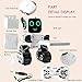 IHBUDS Remote Control Toy Robot for Kids,Touch & Sound Control, Speaks, Dance Moves, Plays Music. Built-in Coin Bank. Programmable, Rechargeable RC Robot Kit for Boys, Girls All Ages - White/Black