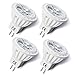 Bonlux 12V Ceramic MR11 GU4.0 LED Spotlight Bulbs 4W G4/GU4 Base 35W Halogen Replacement Bulb Lamps for Landscape Track Accent Lighting, Warm White 3000K (4-Pack)