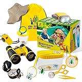 Versatile Outdoor Explorer, Bug Catcher and Bug Collector Kit|Hat, Kids Binocular, Pretend Bugs, Flashlight, Compass, Magnifying Glass and More | Boys Girls Gift Age 3,4,5,6,7,8,9 (20 Pieces)