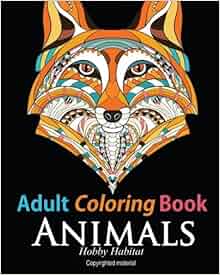 Adult Coloring Book Animals Coloring Book For Grownups