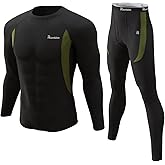 romision Thermal Underwear for Men Long Johns Fleece Lined Hunting Gear Bottom Top Set Base Layer for Cold Weather Gift
