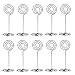 FENICAL Circle Shape Place Card Holder Photo Holders for Wedding Party Favor Clips (Silver) Pack of 10pcs
