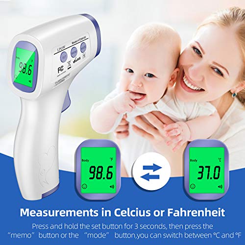 Non Contact Thermometer Forehead Thermometer, Medical Digital Infrared Thermometers with LCD