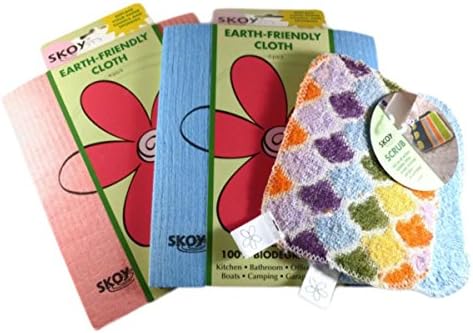 Skoy Products Bundle 3 Items 2 Flower(4 Pk) and 1 Scrub Set (2 Pk)
