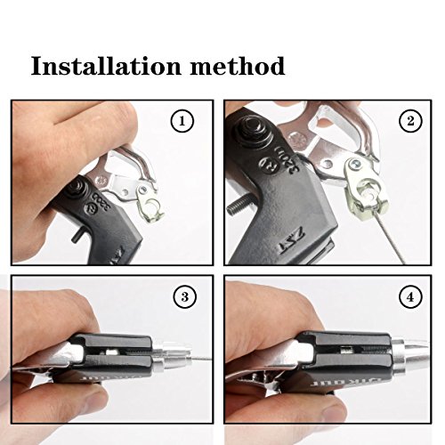TOPBRY Bicycle Brake Lever,1 Pair Universal Full Aluminum Alloy Bicycle Brake Handle 2.2cm Diameter for Mountain Bike, Road Bike, Folding Bike, MTB (Silver & Black, 3-Finger) - Thumbnail 4