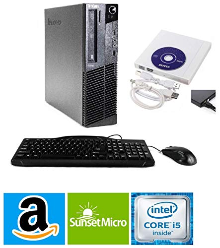 Lenovo ThinkCentre M92 Desktop Computer PC – Intel Quad Core i5 3.2-GHz, 16GB RAM, 2 TB HDD, Keyboard, Mouse, WiFi, Bluetooth, DVD, Windows 10 Professional (Renewed)