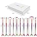 Apr.Fairy 10pcs Mermaid Makeup Eye Brushes Set with Box 3D Fish Scale Premium Plastic Handle Brush Kits Eyeshadow Eyeliner Blending Foundation Blush Lip Cosmetic Make Up Tools - Multi-color Gradient